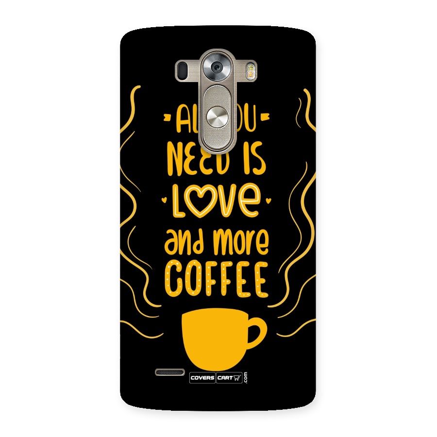 Love and More Coffee Back Case for LG G3