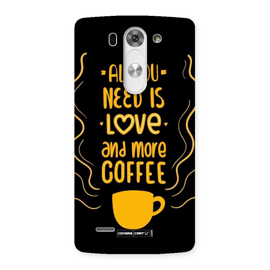 Love and More Coffee Back Case for LG G3 Beat