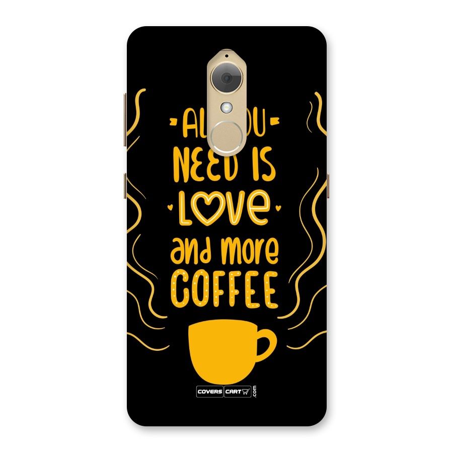 Love and More Coffee Back Case for Lenovo K8