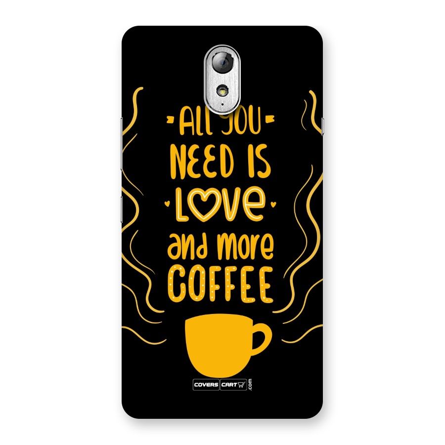 Love and More Coffee Back Case for Lenovo Vibe P1M