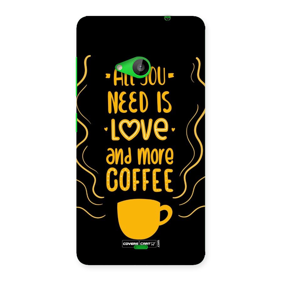 Love and More Coffee Back Case for Lumia 535