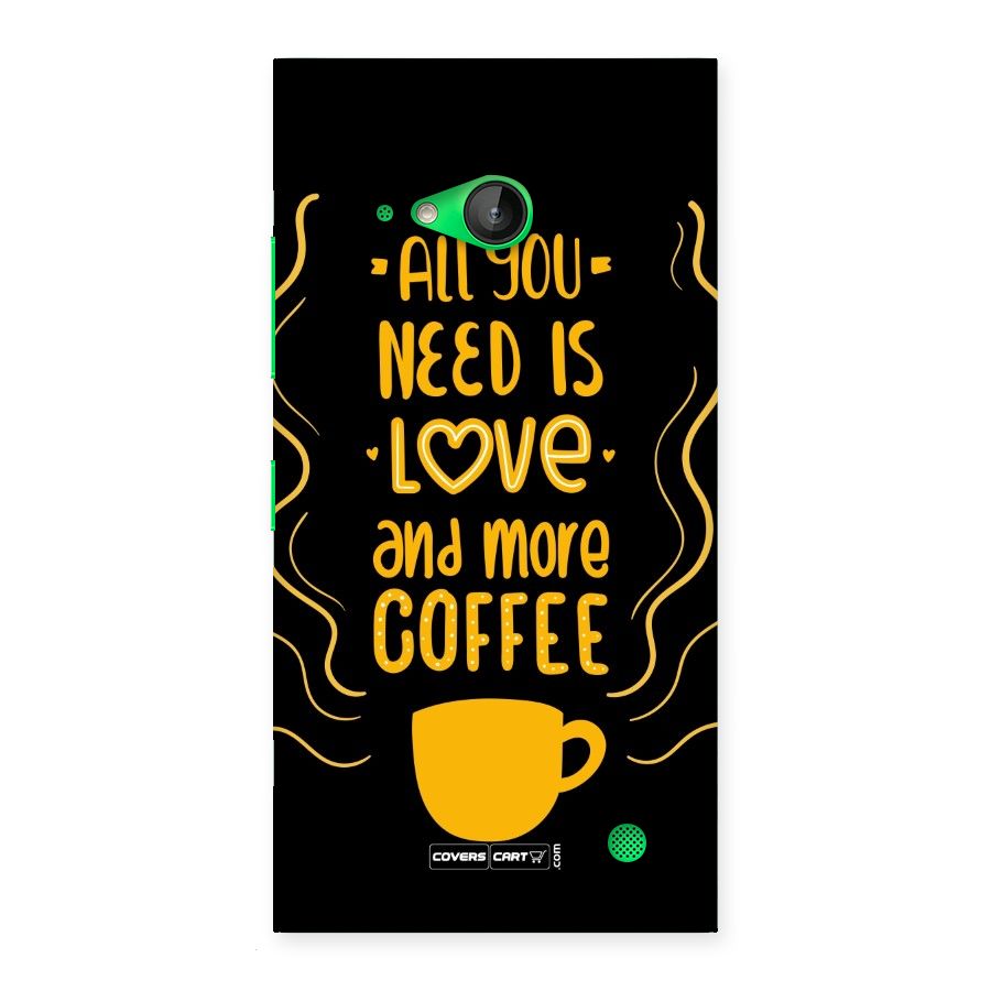 Love and More Coffee Back Case for Lumia 730