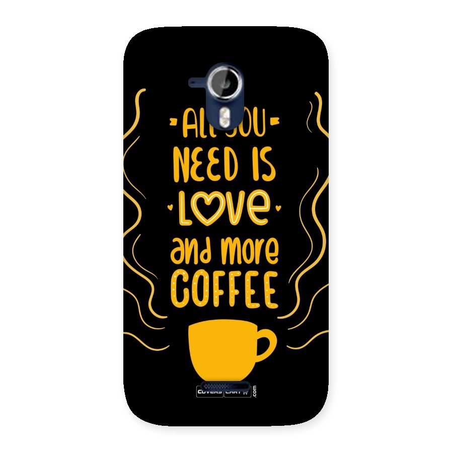 Love and More Coffee Back Case for Micromax Canvas Magnus A117