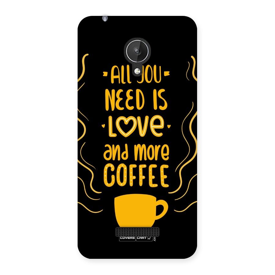 Love and More Coffee Back Case for Micromax Canvas Spark Q380