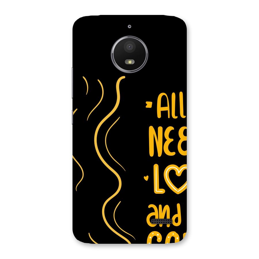 Love and More Coffee Back Case for Moto E4