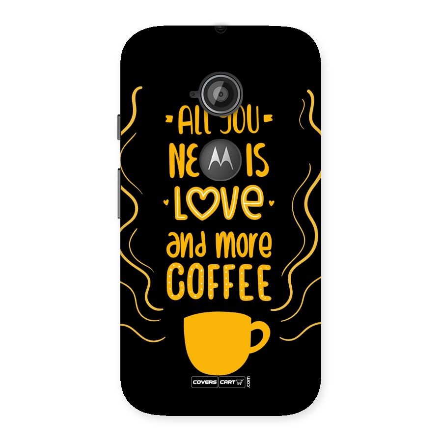 Love and More Coffee Back Case for Moto E 2nd Gen
