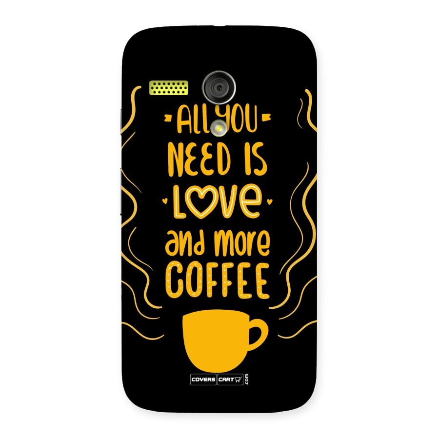 Love and More Coffee Back Case for Moto G