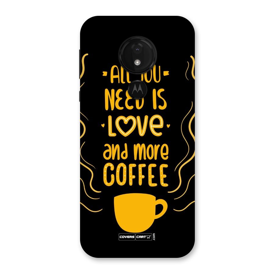 Love and More Coffee Back Case for Moto G7 Power
