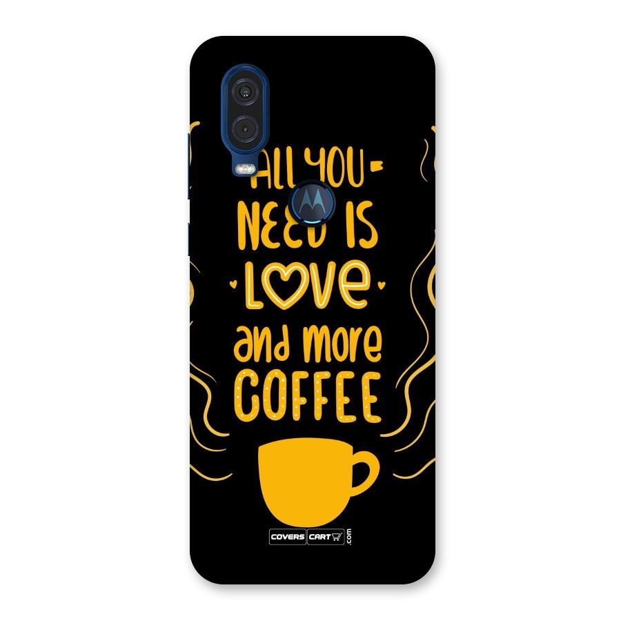 Love and More Coffee Back Case for Motorola One Vision