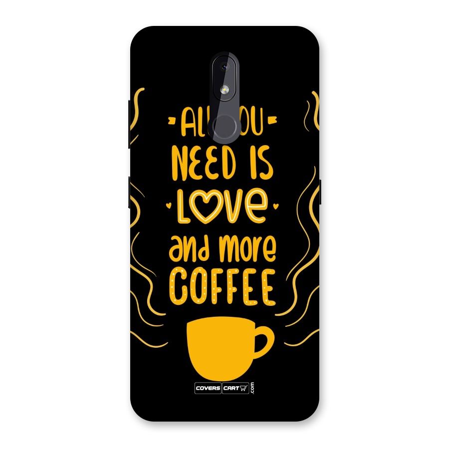 Love and More Coffee Back Case for Nokia 3.2