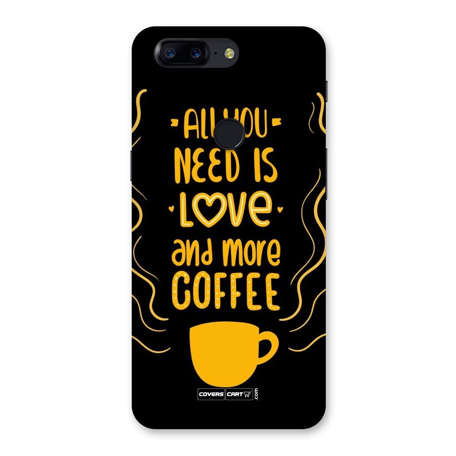 Love and More Coffee Back Case for OnePlus 5T