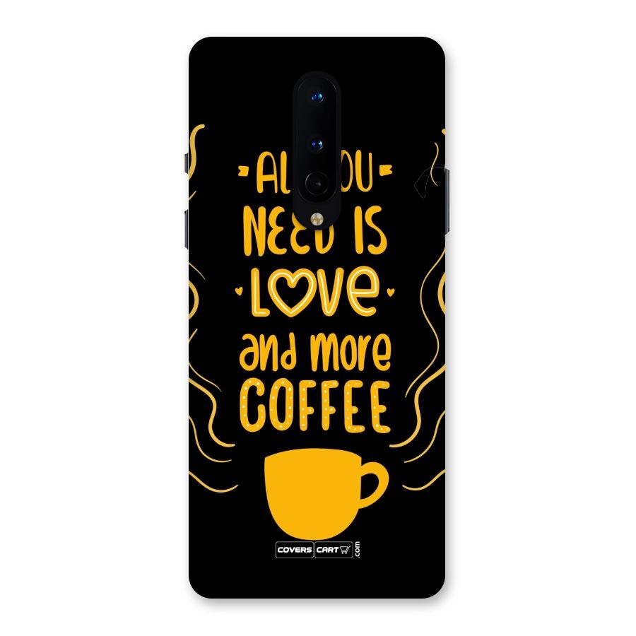 Love and More Coffee Back Case for OnePlus 8