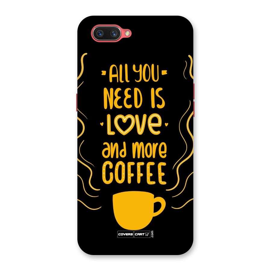 Love and More Coffee Back Case for Oppo A3s