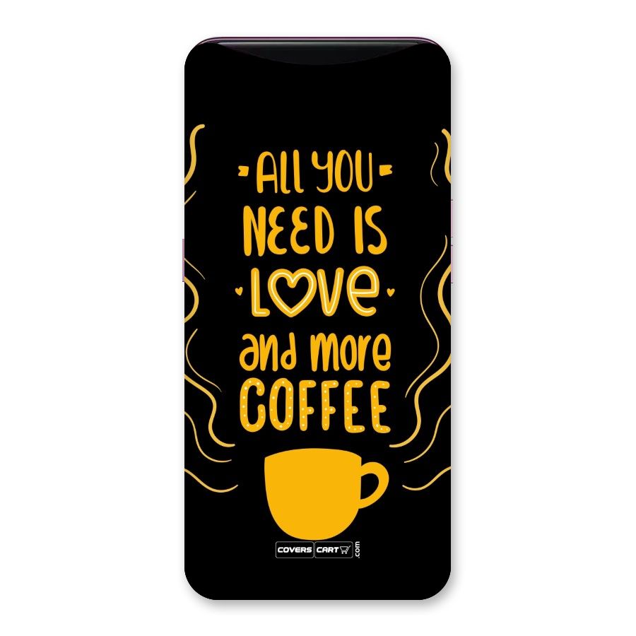 Love and More Coffee Back Case for Oppo Find X