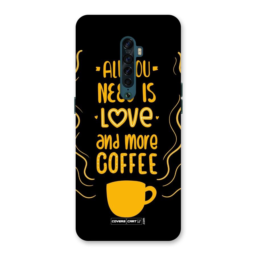 Love and More Coffee Back Case for Oppo Reno2