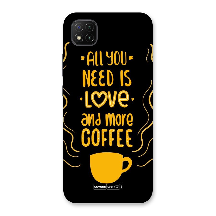 Love and More Coffee Back Case for Poco C3