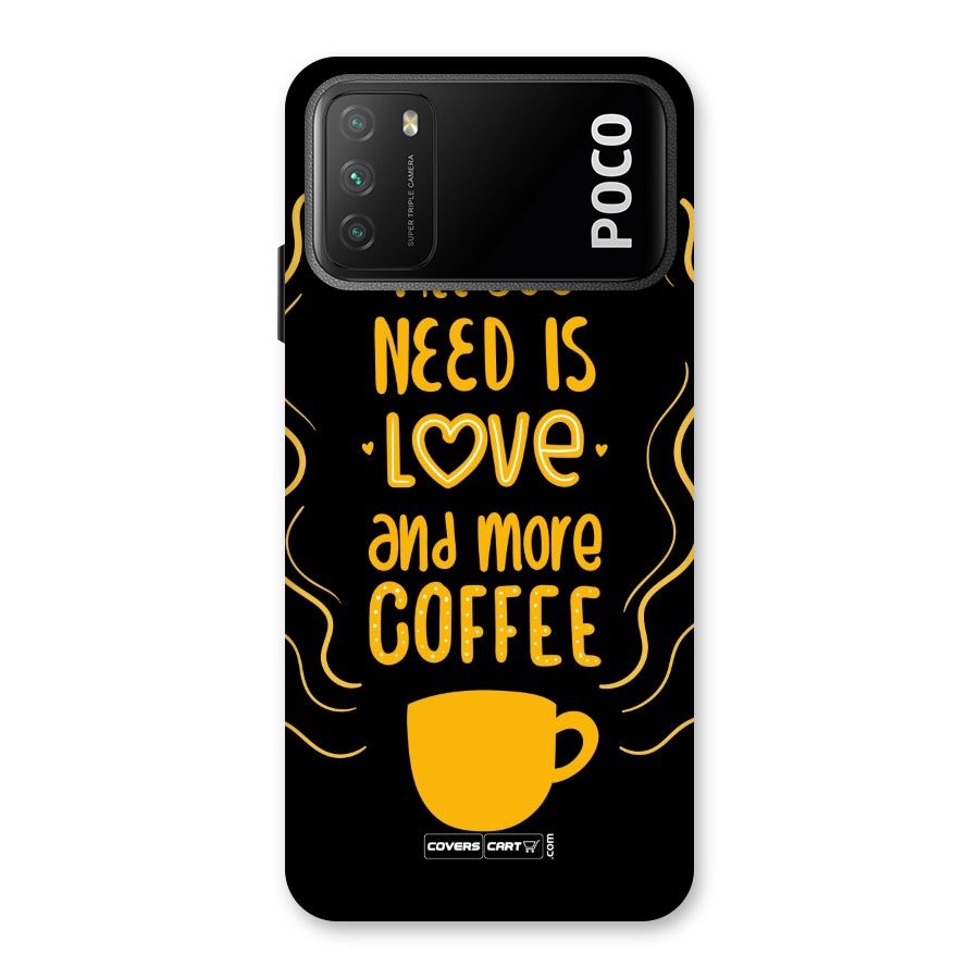 Love and More Coffee Back Case for Poco M3