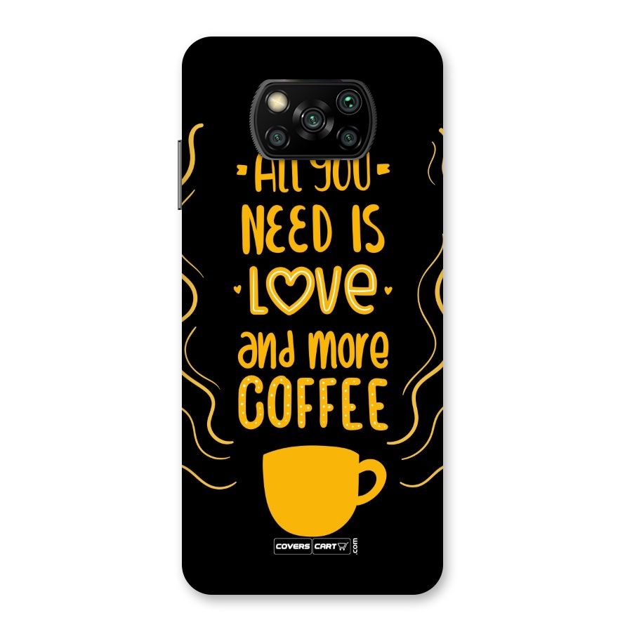 Love and More Coffee Back Case for Poco X3