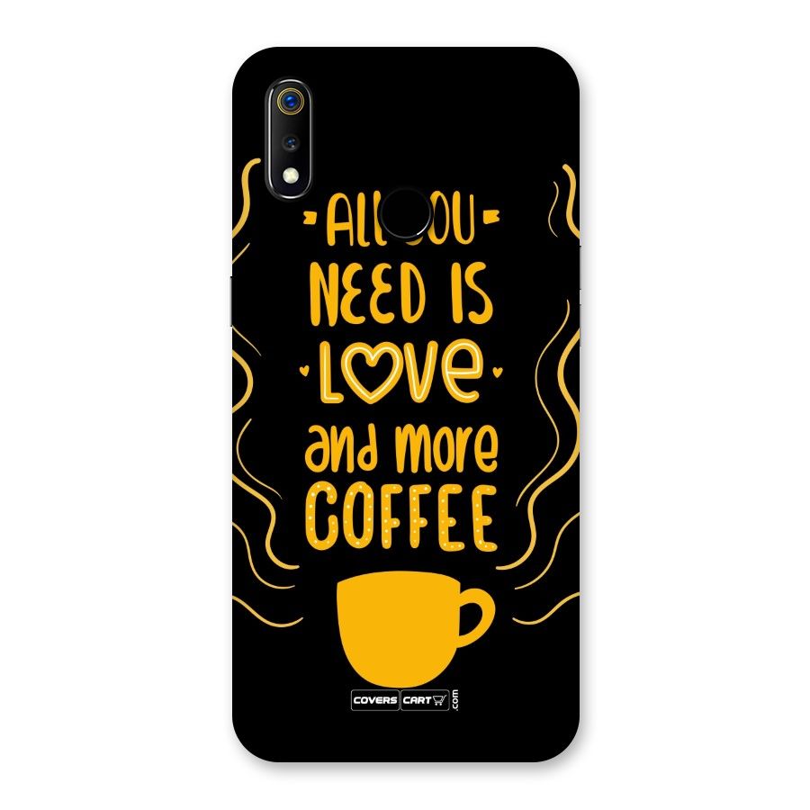 Love and More Coffee Back Case for Realme 3