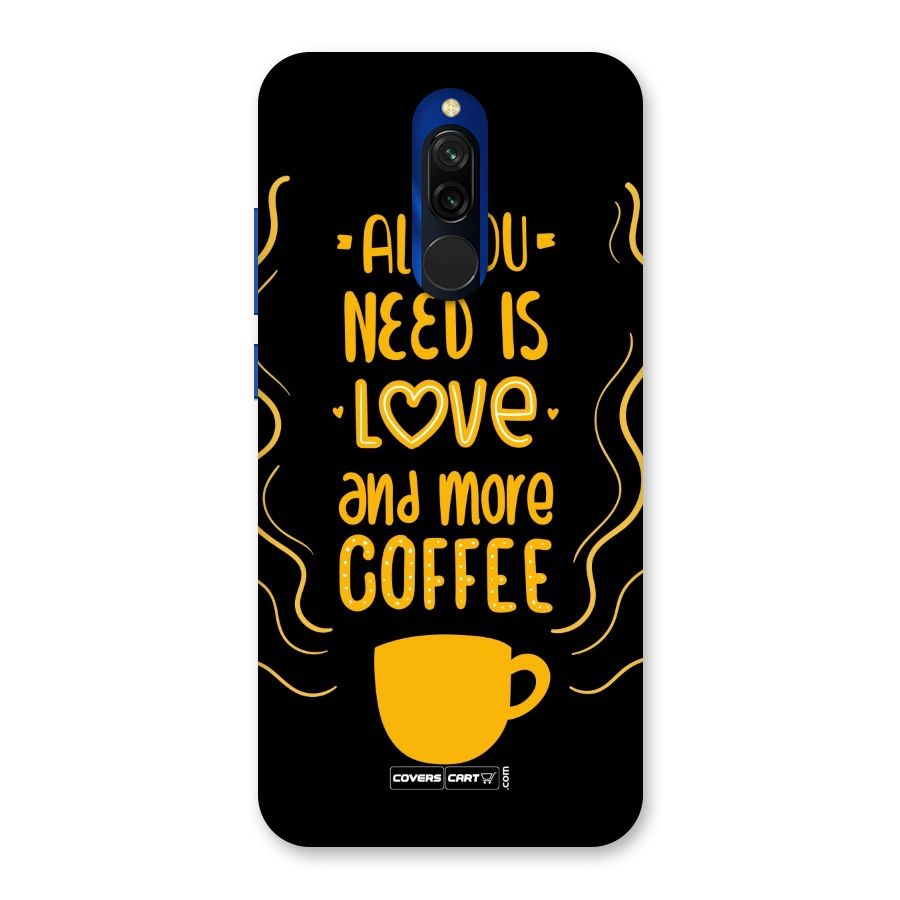 Love and More Coffee Back Case for Redmi 8
