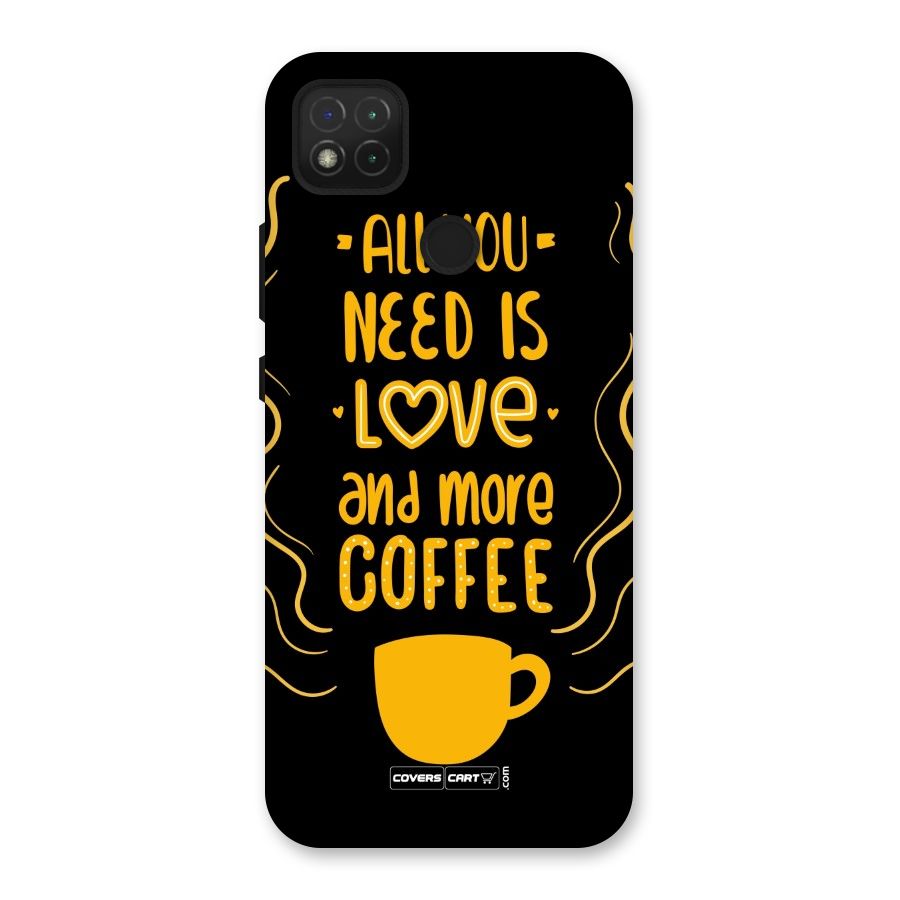 Love and More Coffee Back Case for Redmi 9C