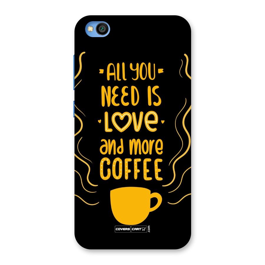 Love and More Coffee Back Case for Redmi Go