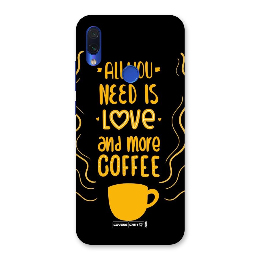 Love and More Coffee Back Case for Redmi Note 7