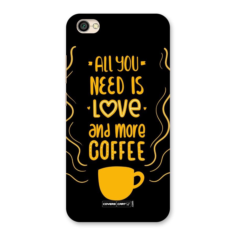 Love and More Coffee Back Case for Redmi Y1 Lite