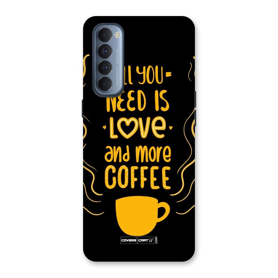 Love and More Coffee Back Case for Reno4 Pro