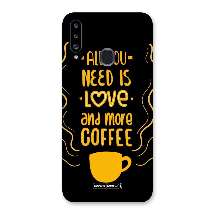 Love and More Coffee Back Case for Samsung Galaxy A20s
