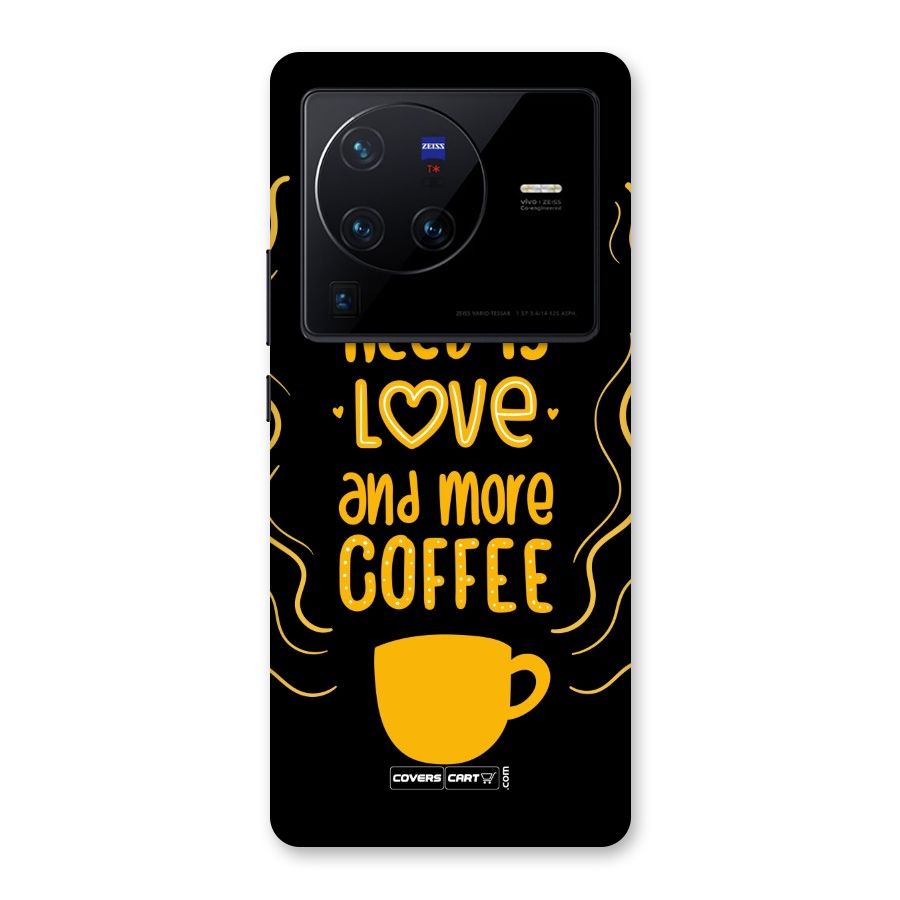 Love and More Coffee Back Case for Vivo X80 Pro