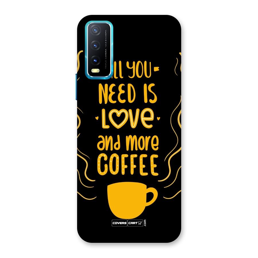 Love and More Coffee Back Case for Vivo Y20