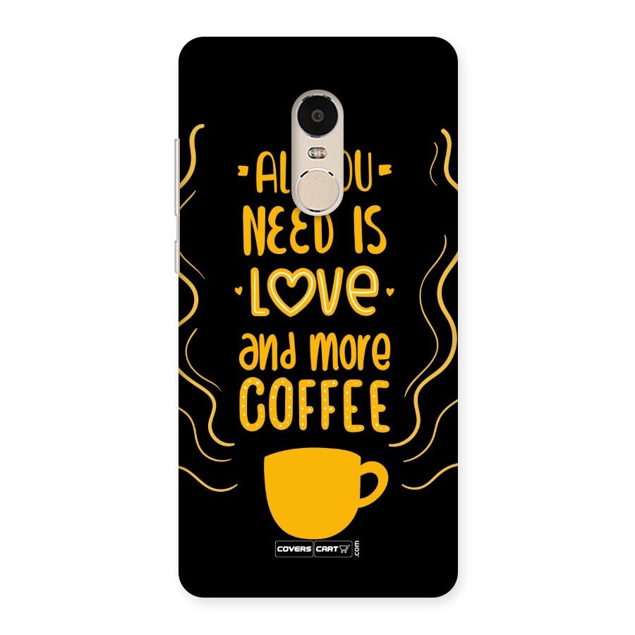 Love and More Coffee Back Case for Xiaomi Redmi Note 4