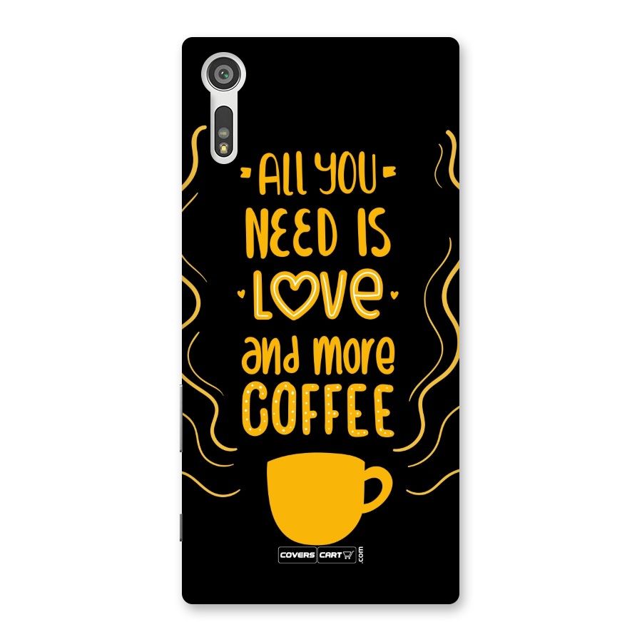 Love and More Coffee Back Case for Xperia XZ