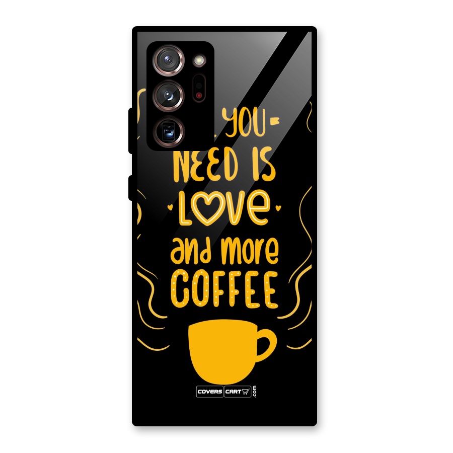 Love and More Coffee Glass Back Case for Galaxy Note 20 Ultra