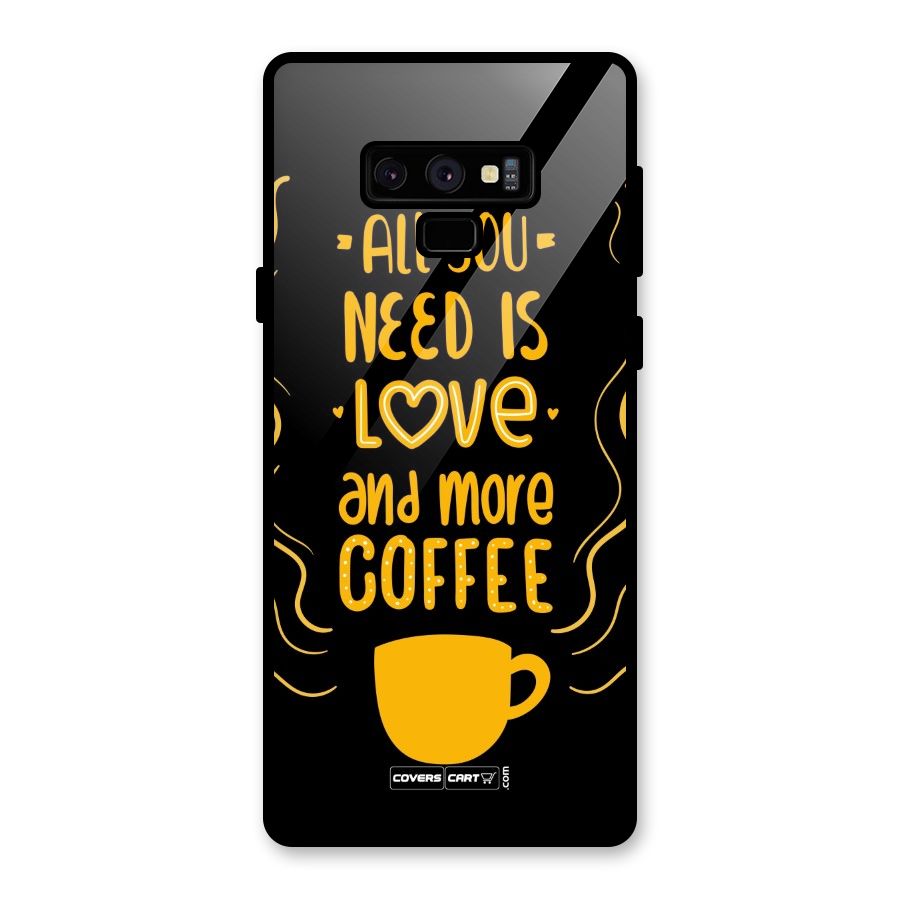 Love and More Coffee Glass Back Case for Galaxy Note 9