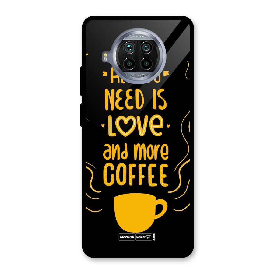 Love and More Coffee Glass Back Case for Mi 10i
