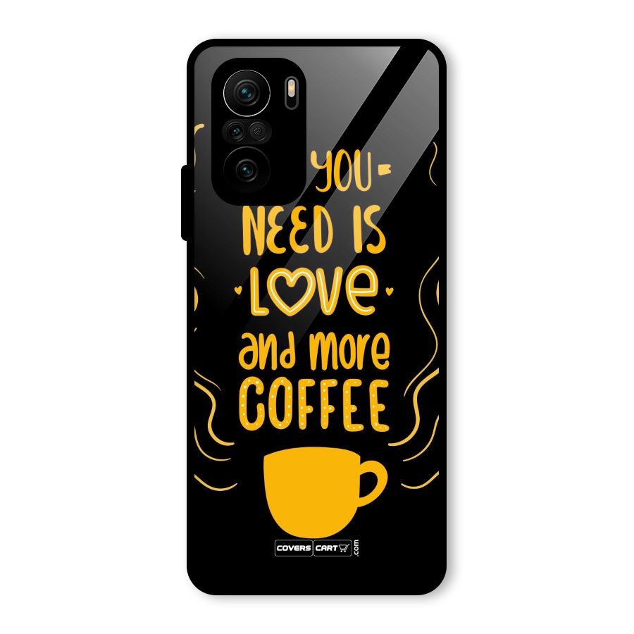Love and More Coffee Glass Back Case for Mi 11x