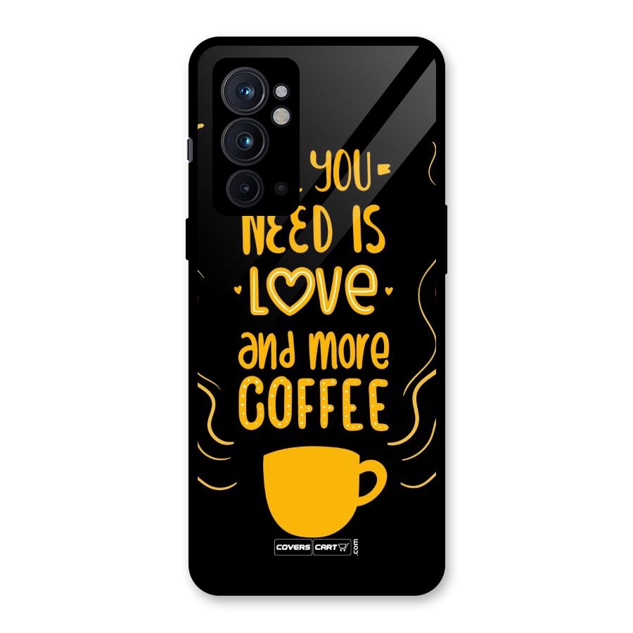 Love and More Coffee Glass Back Case for OnePlus 9RT 5G
