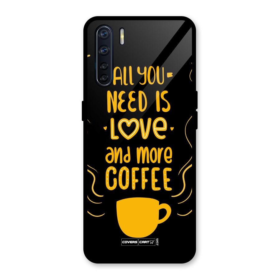 Love and More Coffee Glass Back Case for Oppo F15