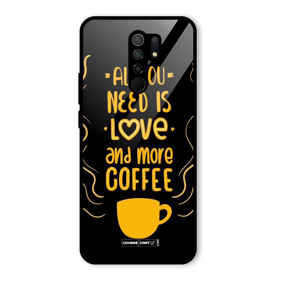 Love and More Coffee Glass Back Case for Poco M2