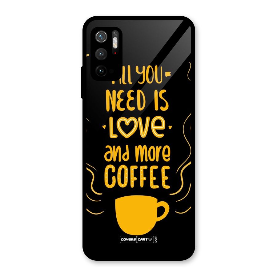 Love and More Coffee Glass Back Case for Poco M3 Pro 5G