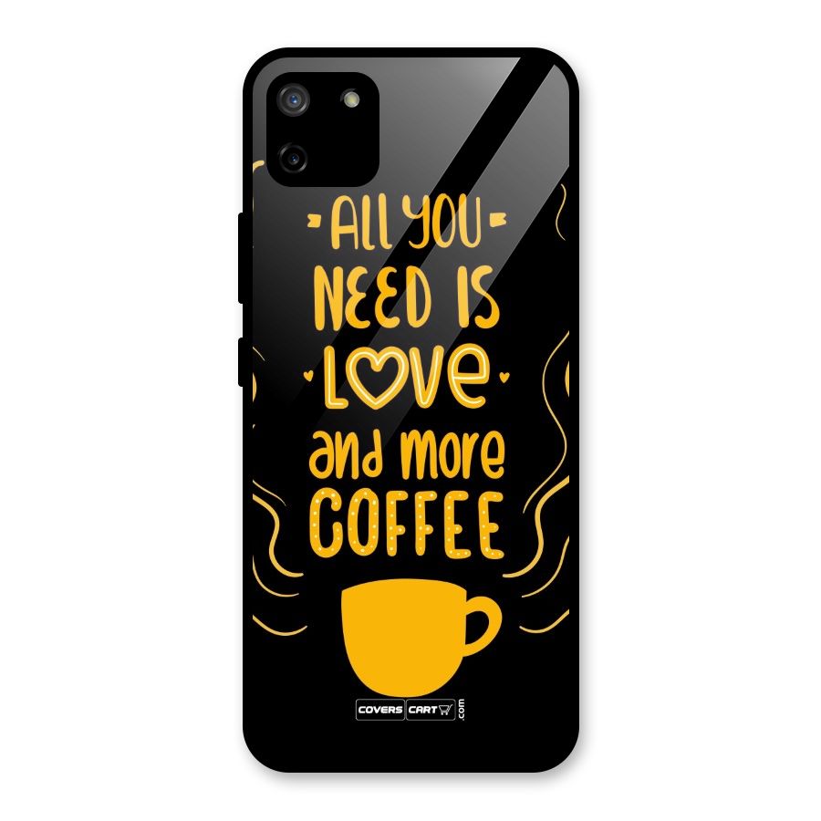 Love and More Coffee Glass Back Case for Realme C11