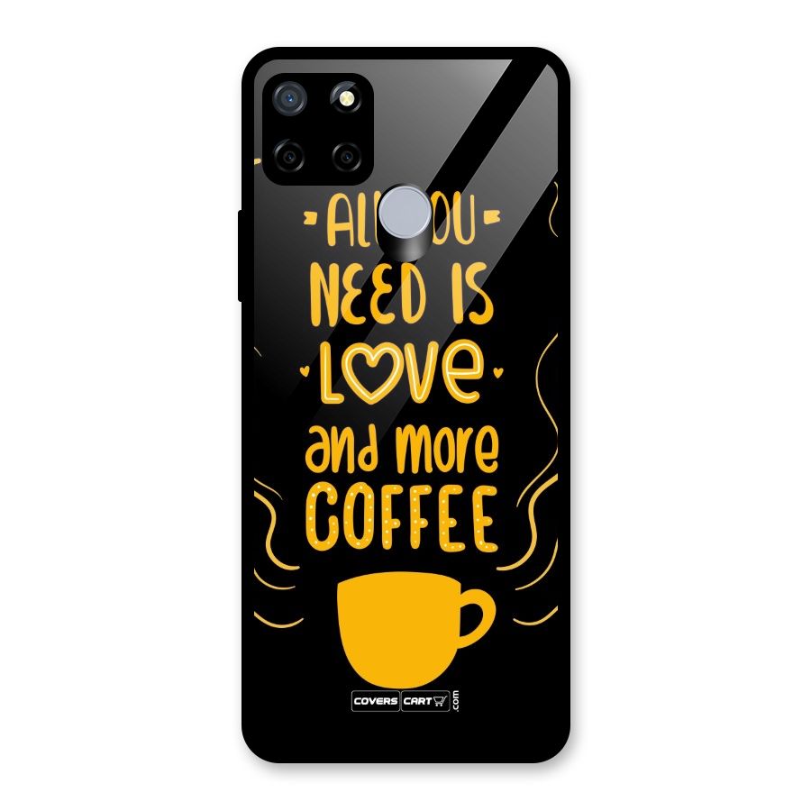 Love and More Coffee Glass Back Case for Realme C12