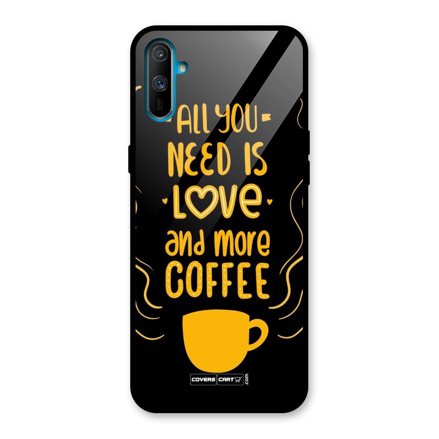 Love and More Coffee Glass Back Case for Realme C3