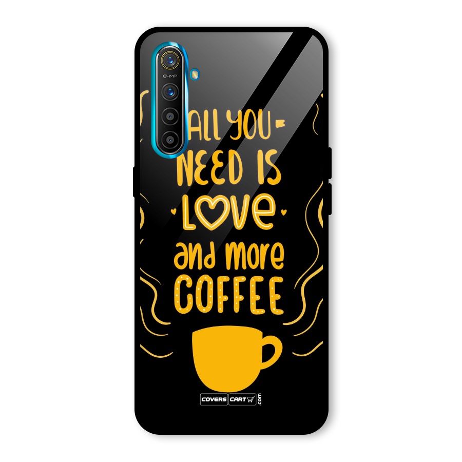 Love and More Coffee Glass Back Case for Realme XT
