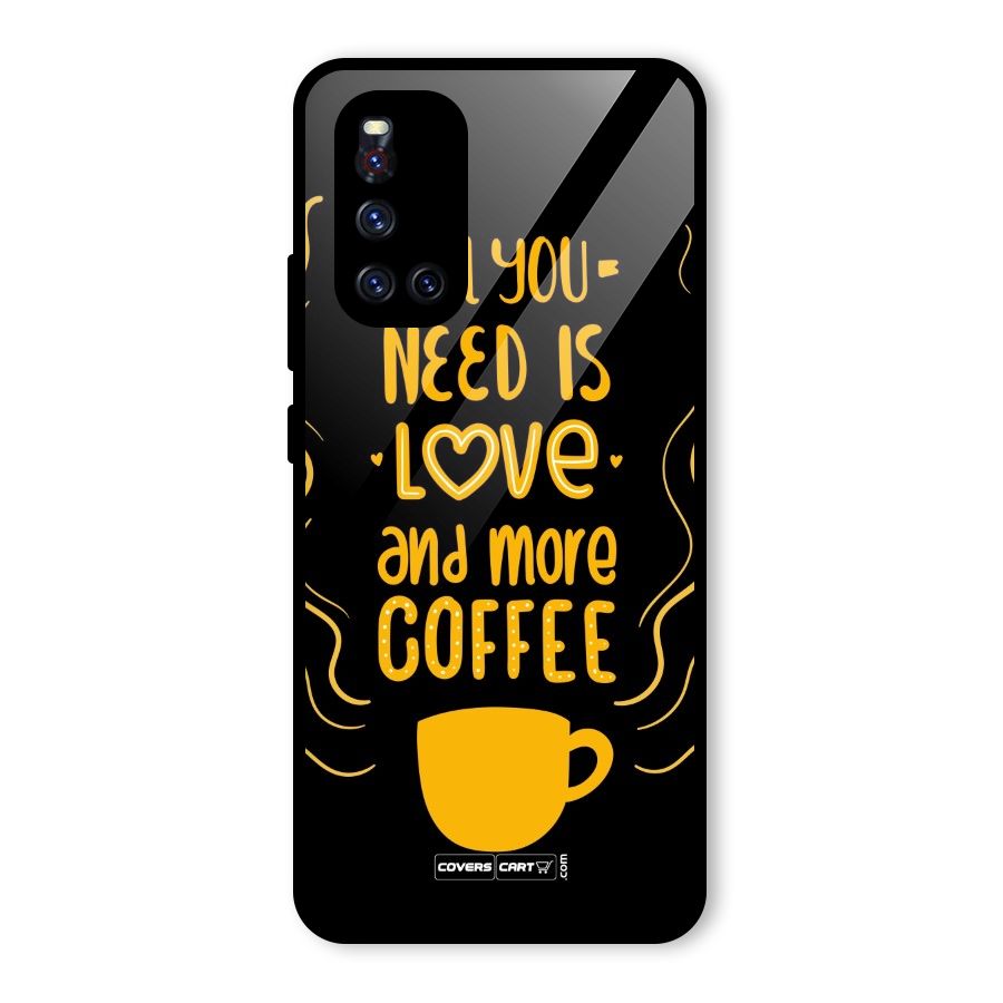Love and More Coffee Glass Back Case for Vivo V19