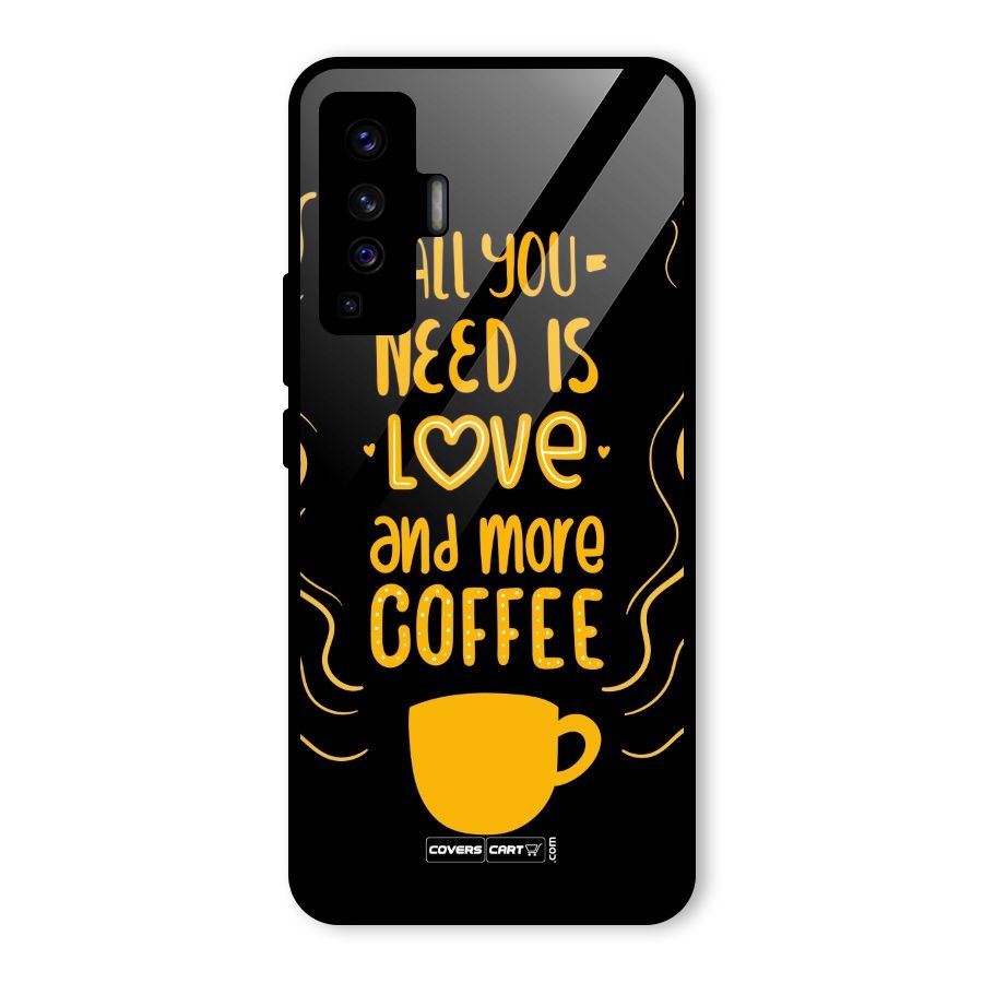Love and More Coffee Glass Back Case for Vivo X50