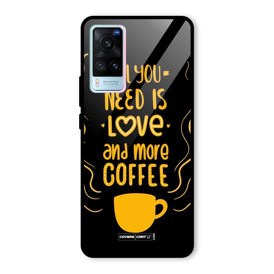 Love and More Coffee Glass Back Case for Vivo X60