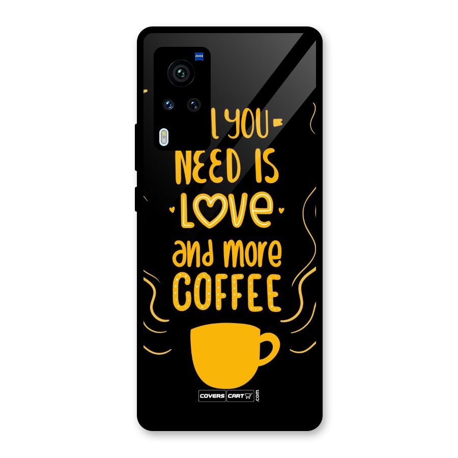 Love and More Coffee Glass Back Case for Vivo X60 Pro